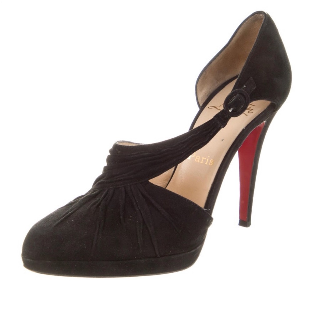 Christian Louboutin strappy black heels